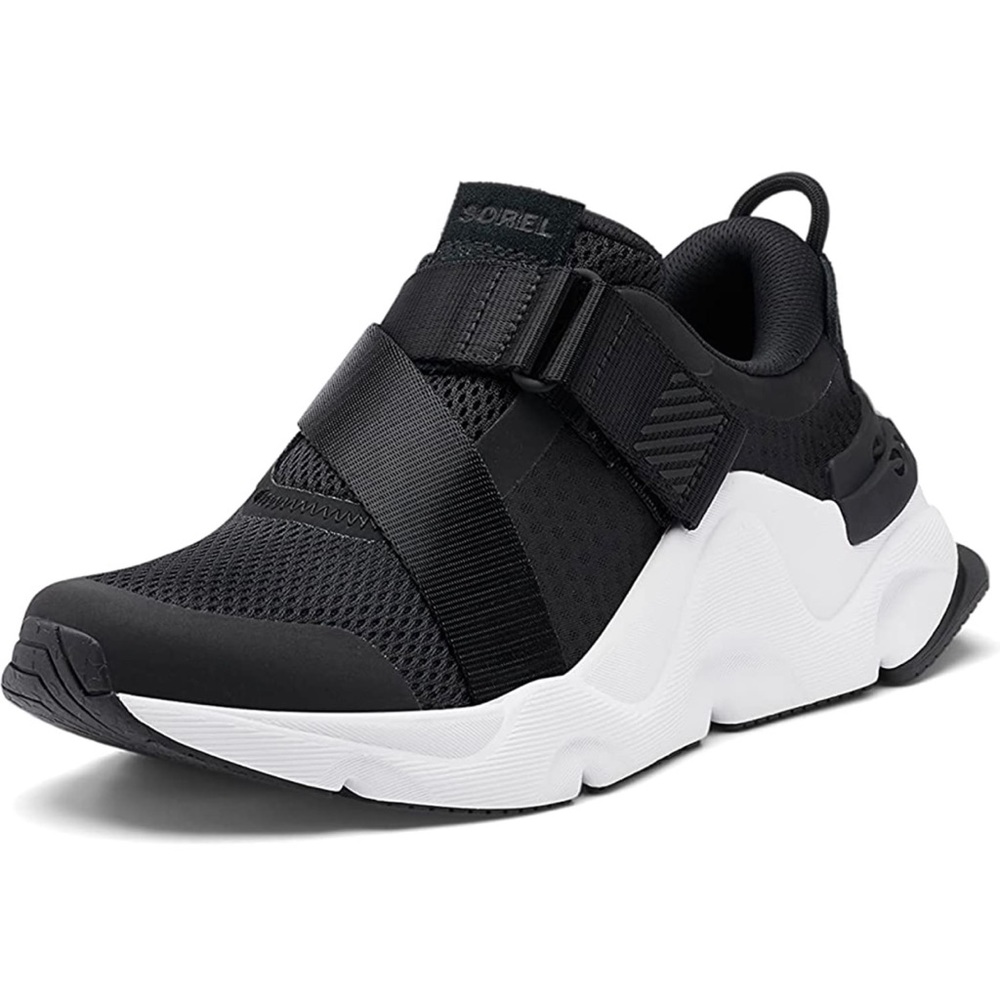 Brand NIB Sorel Kinetic RNEGD Strap Shoes - tennis shoes, Black white, Size 7.5